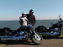 16-10-2016 Fotoshoot Kawasaki VN900 en Yamaha Dragstar